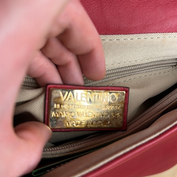 💥$3 - Valentino By Mario Valentino Alice Signature Leather Shoulder Bag - BE379 - Picture 13 of 17